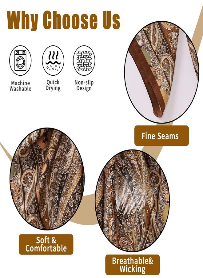 Dolcety Head Scarf for Women,Silk like Head Scarf,Silk Bandana,Leopard Print Scarf,Hair Wrapping Night 27.5" - Image 3